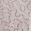 Polyester Woven Metallic Sequin Embroidery Tweed Fabric